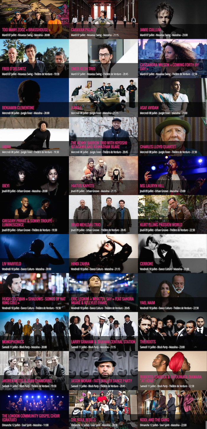 Nice Jazz Festival 2015 programmation