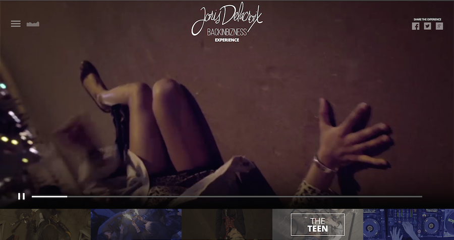Joris Delacroix BACKINBIZNESS clip interactif 2